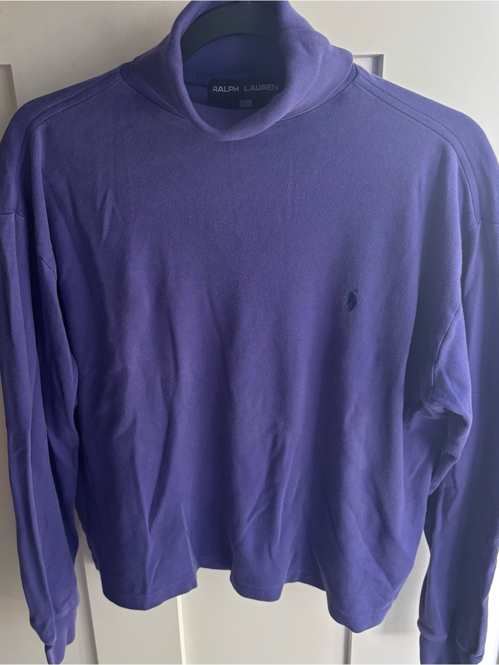 Vintage Ralph Lauren Polo Sport Purple Turtleneck Long Sleeve Shirt